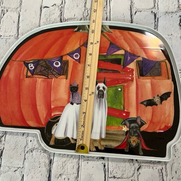 Kensie Home Halloween Camper Dogs Cat‎ Bat Platter Tray - Picture 6 of 6